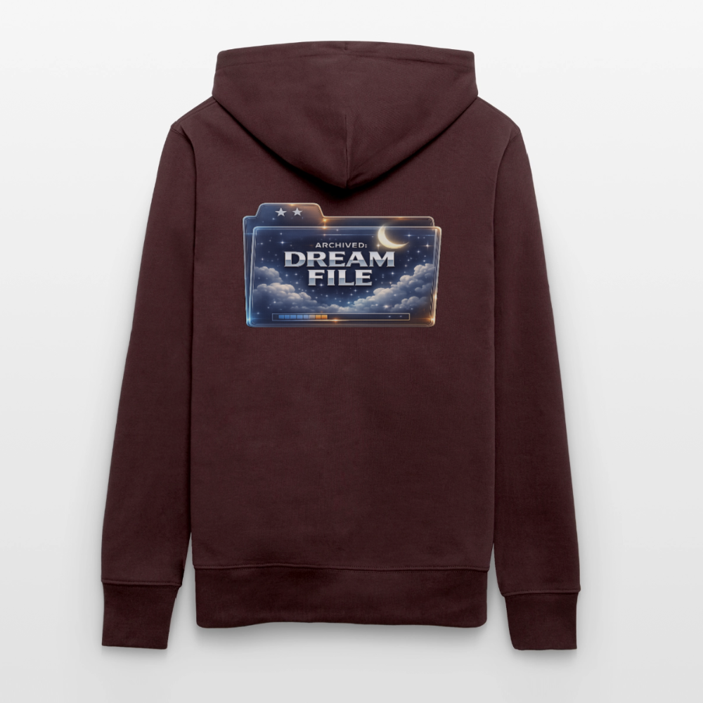 Organic Hoody - Archived Dream File - maroon