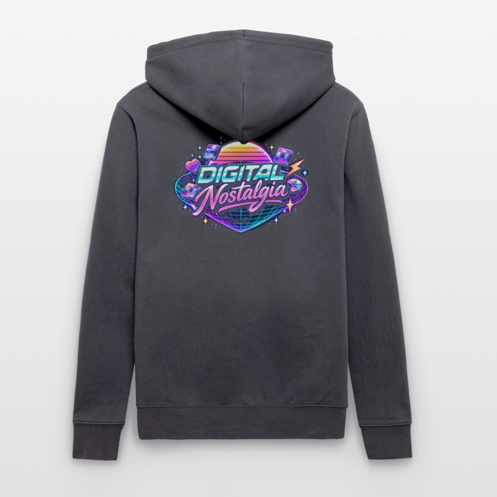 Organic Hoody - Retro Future Wave - indigo blue