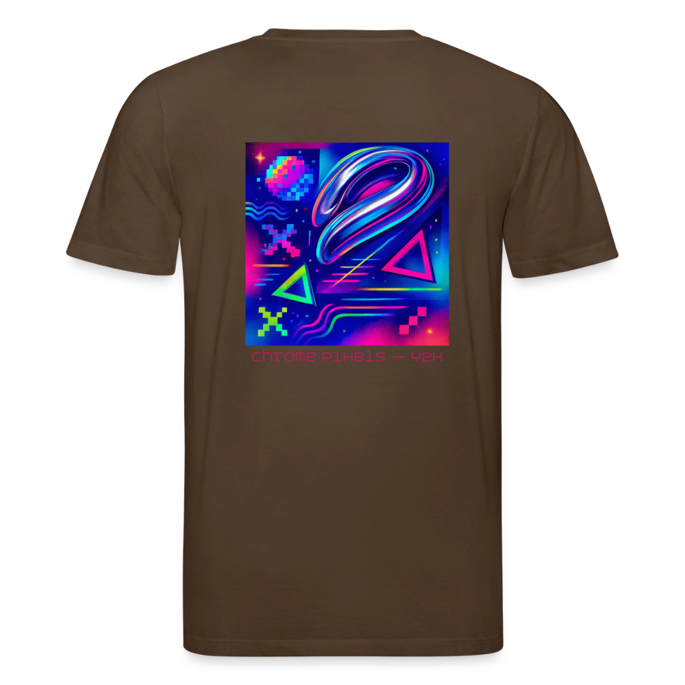 Organic T-Shirt - Neon Geometrics - mocha