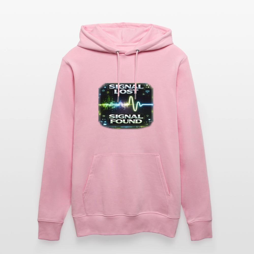 Organic Hoody - Signal Restored - cotton pink