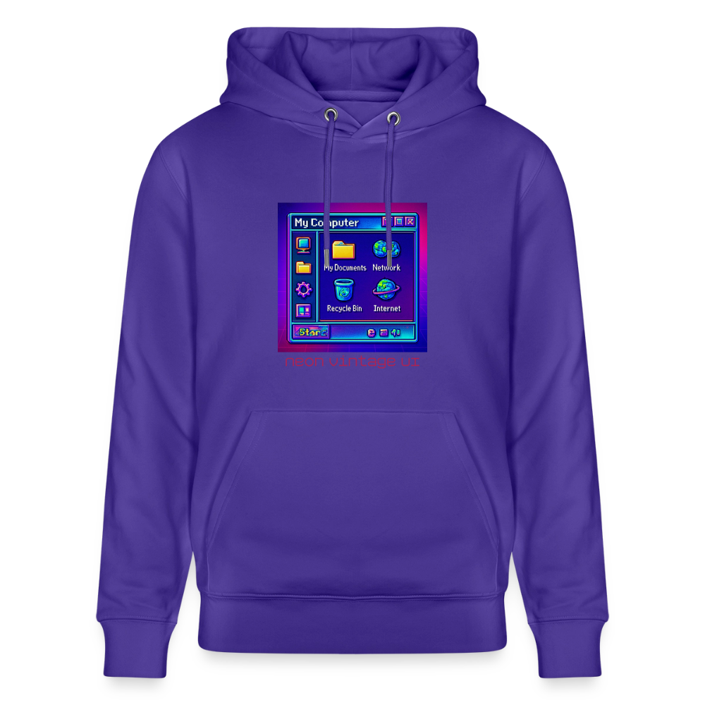 Organic Hoody - Retro Desktop - purple love 