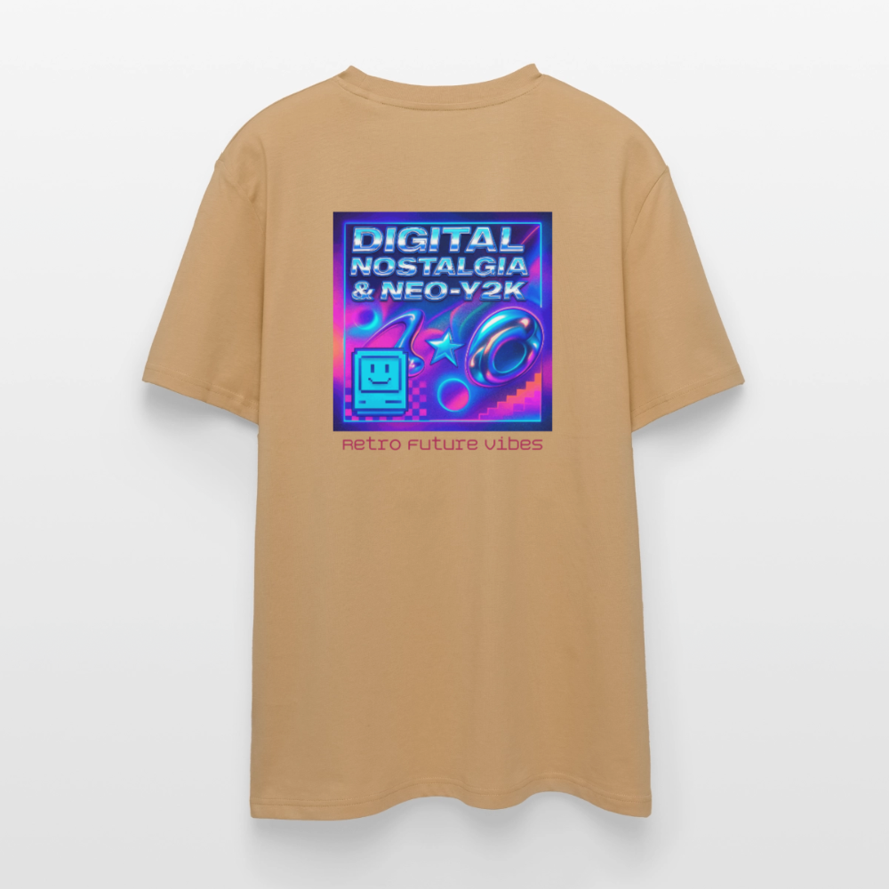 Organic T-Shirt - Digital Nostalgia - caramel 