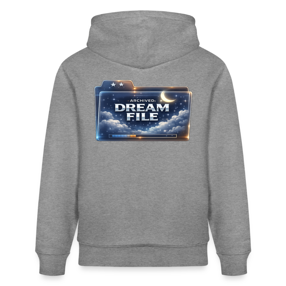 Organic Hoody - Archived Dream File - slub heather grey