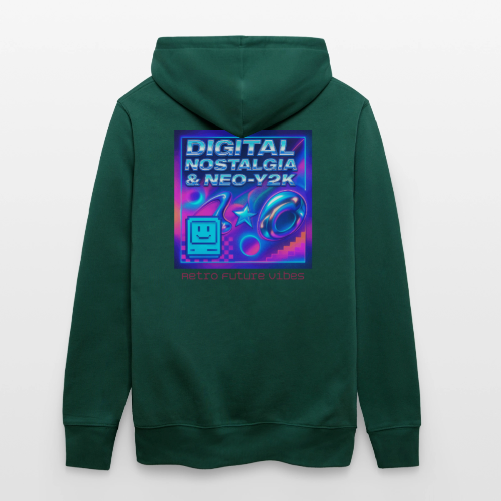Organic Hoody - Digital Nostalgia - forest