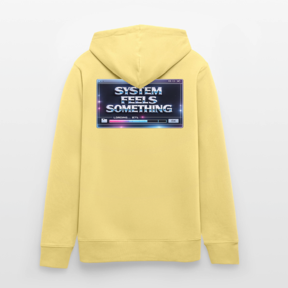 Organic Hoody - Sentience Loading Now - viva yellow 