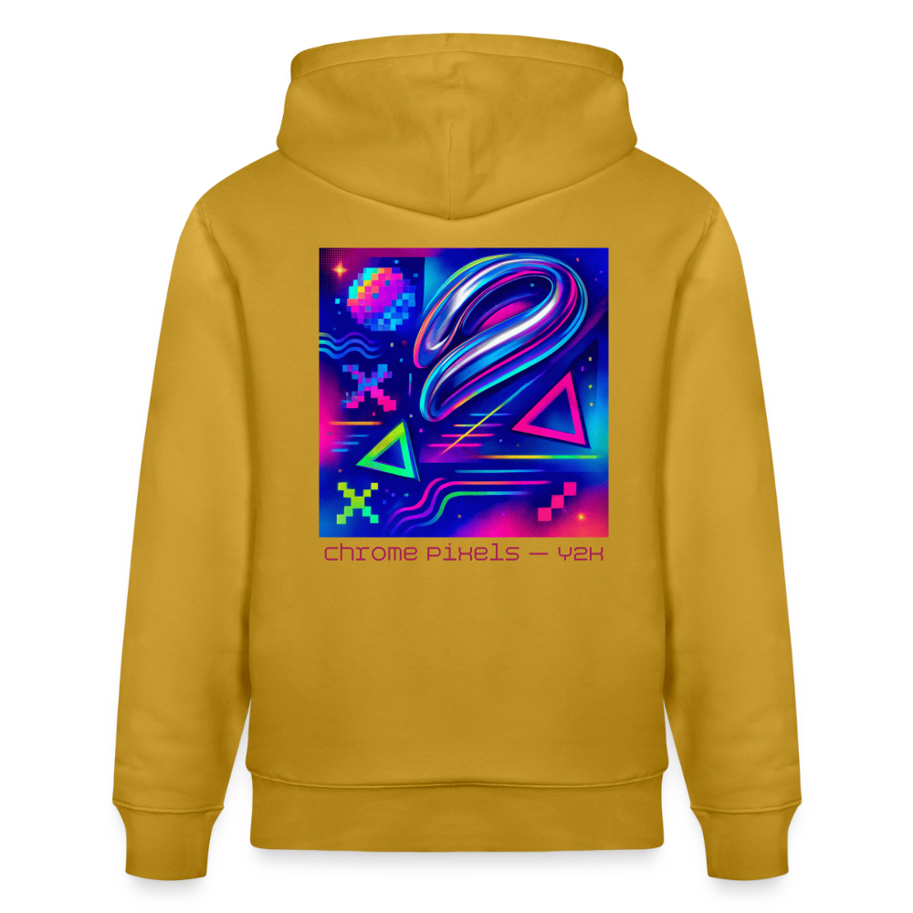 Organic Hoody - Neon Geometrics - ochre