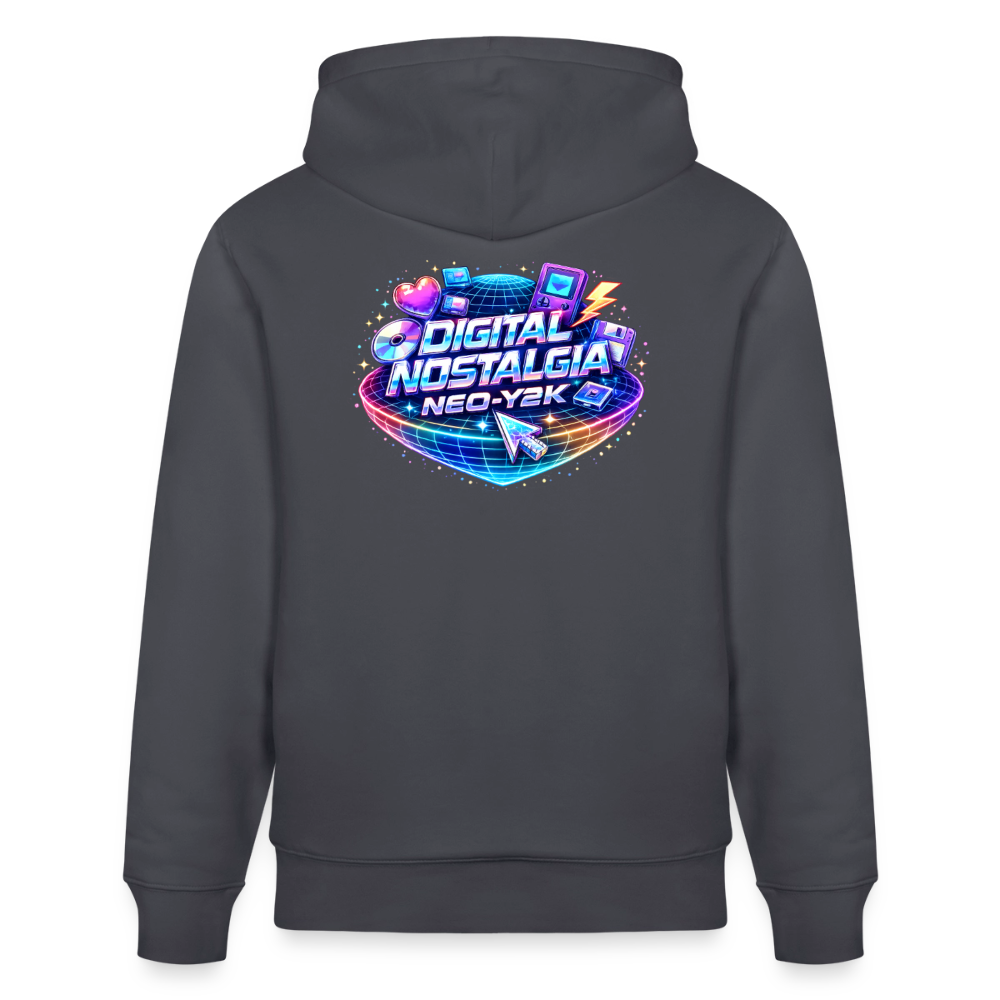 Organic Hoody - Neo Y2K Revival - indigo blue