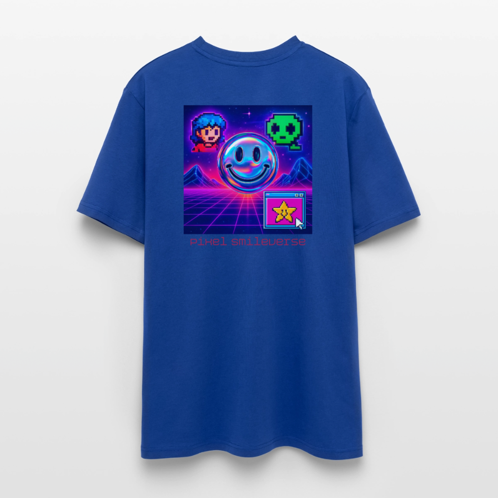 Organic T-Shirt - Retro Arcade Dream - majorelle blue