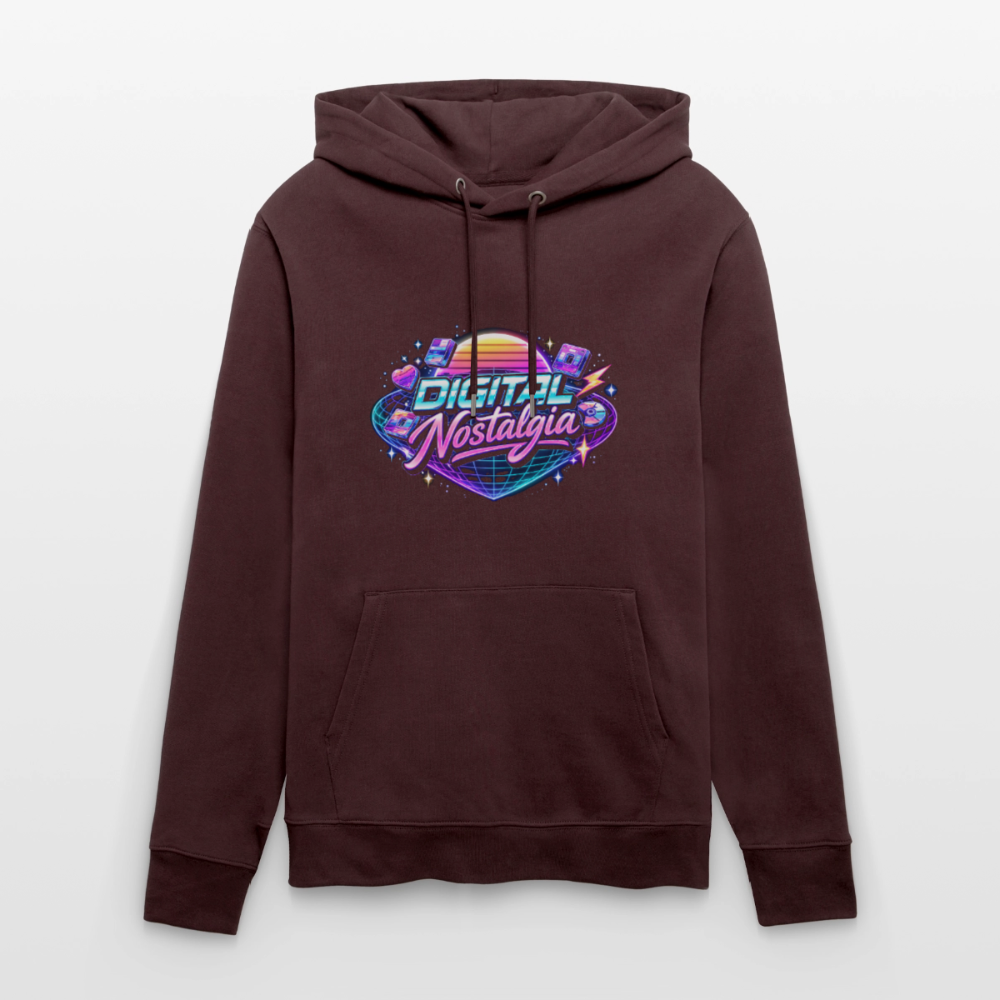 Organic Hoody - Retro Future Wave - maroon