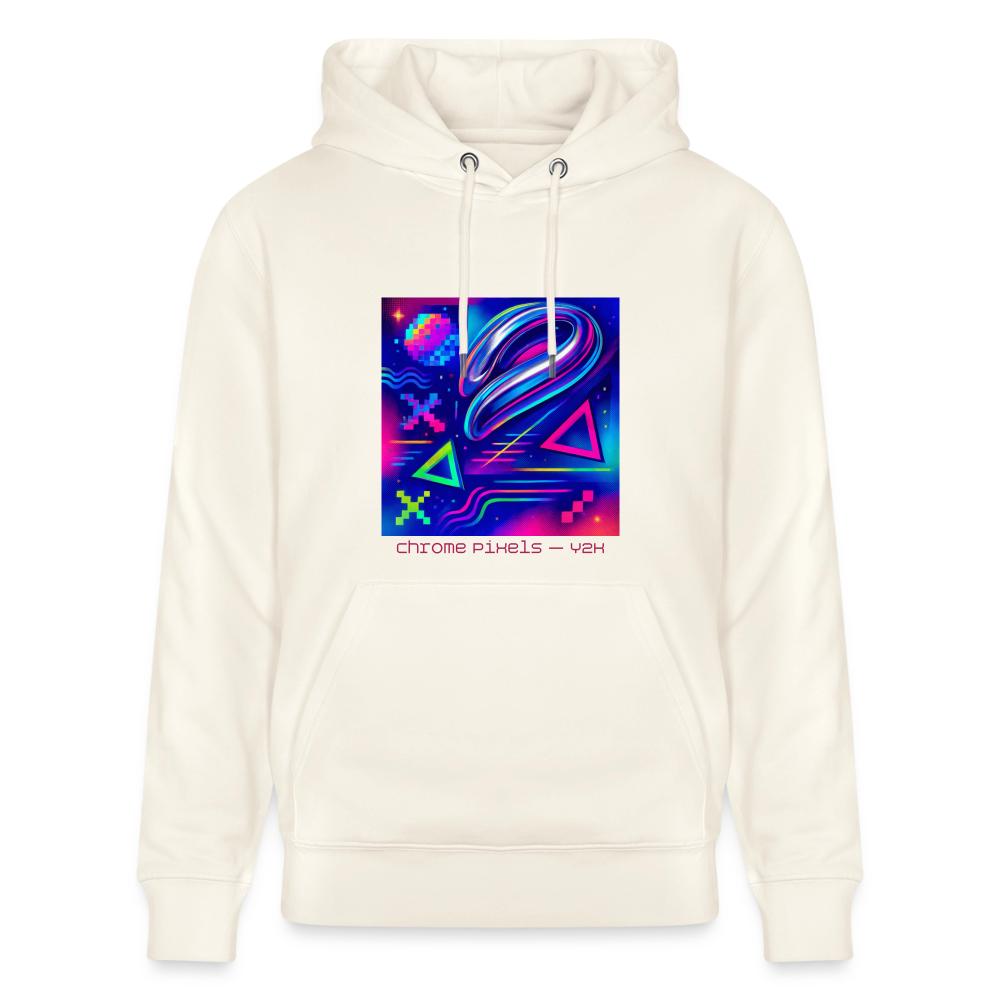 Organic Hoody - Neon Geometrics - natural white
