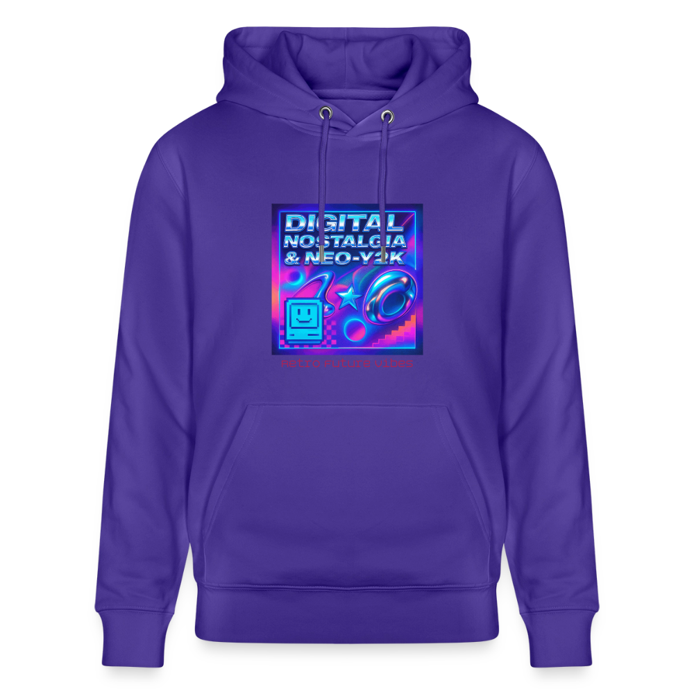Organic Hoody - Digital Nostalgia - purple love 