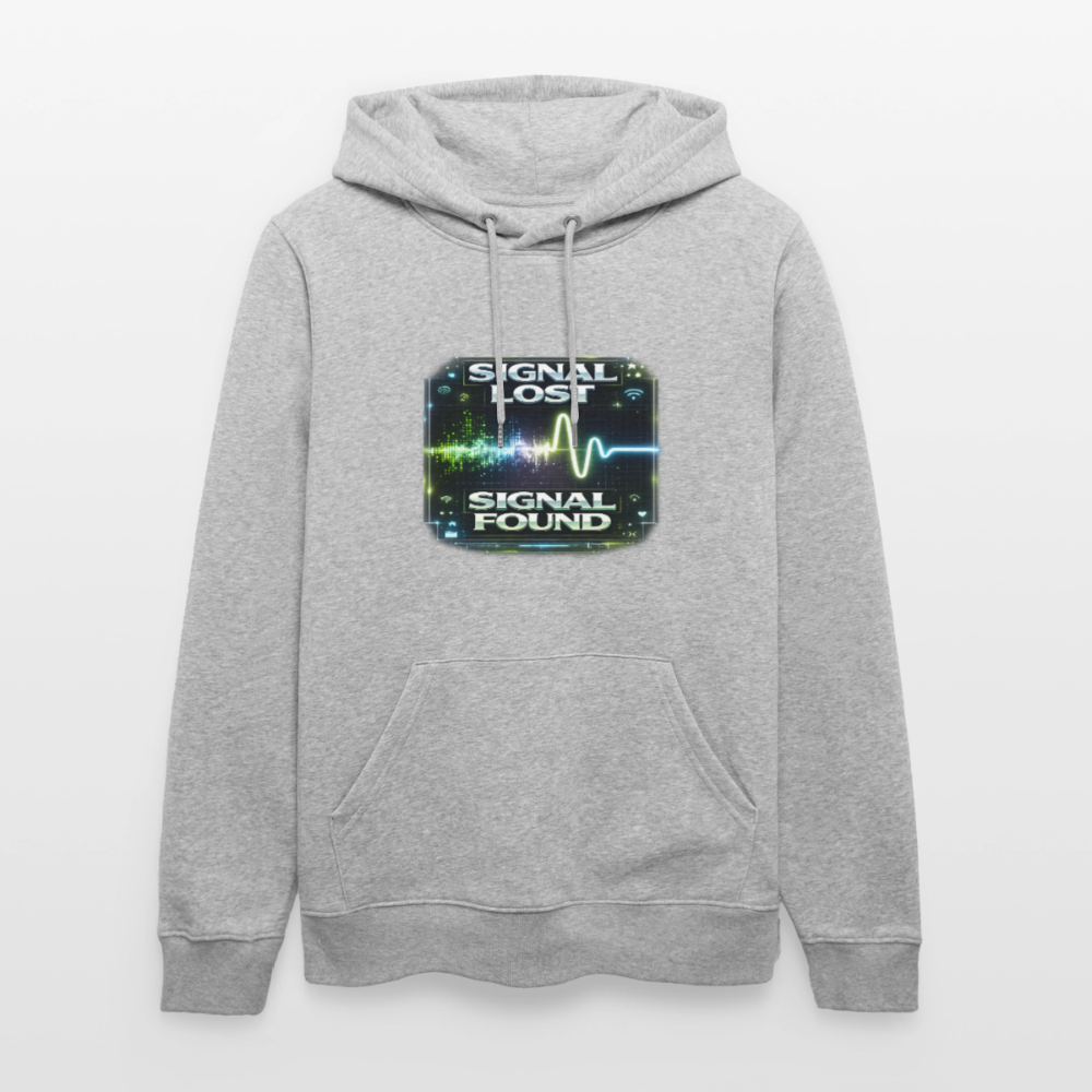 Organic Hoody - Signal Restored - heather grey