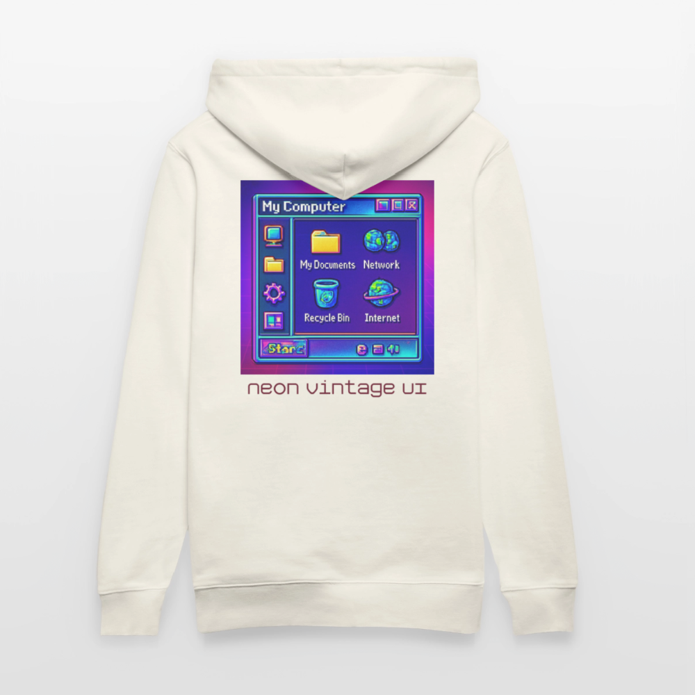 Organic Hoody - Retro Desktop - natural white