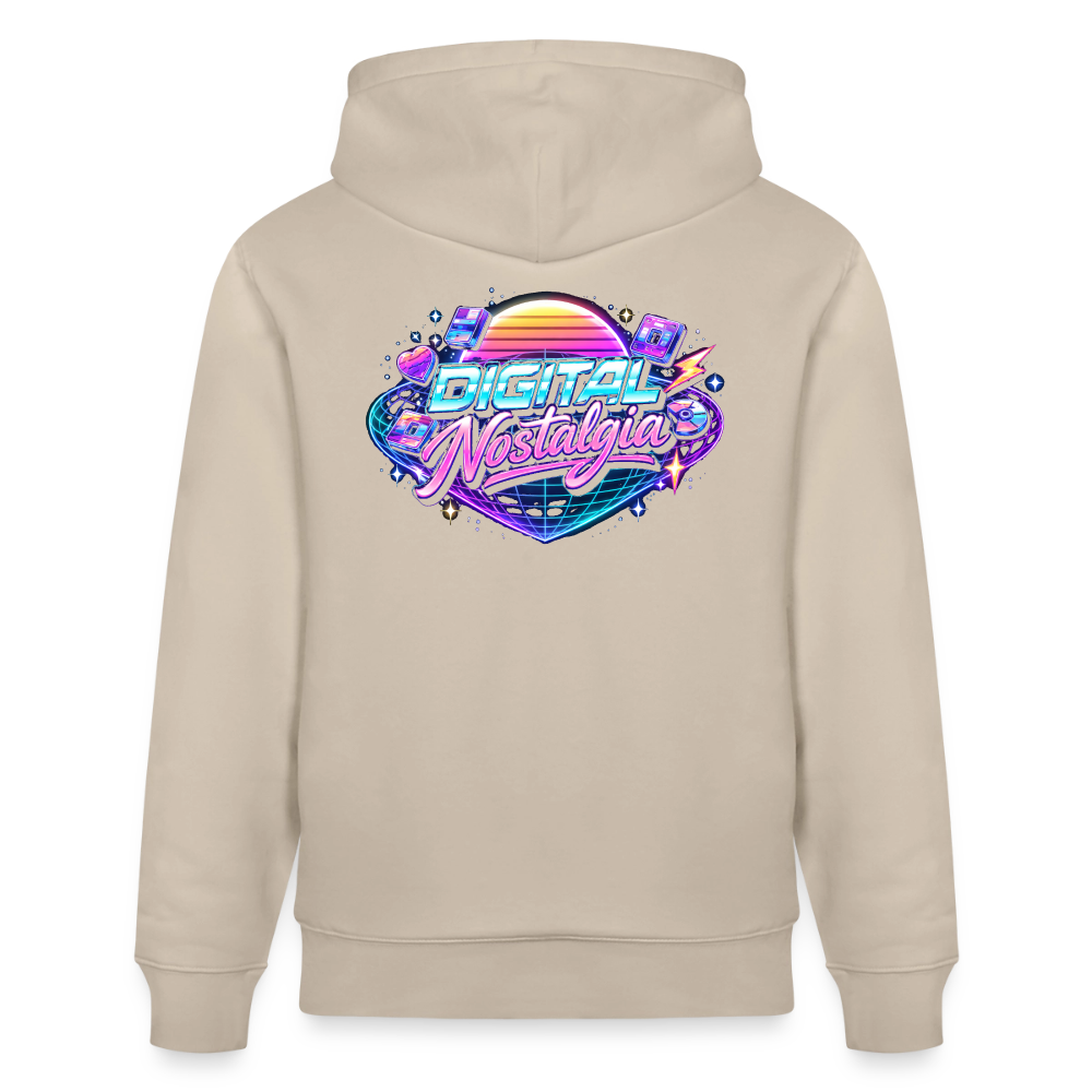 Organic Hoody - Retro Future Wave - beige