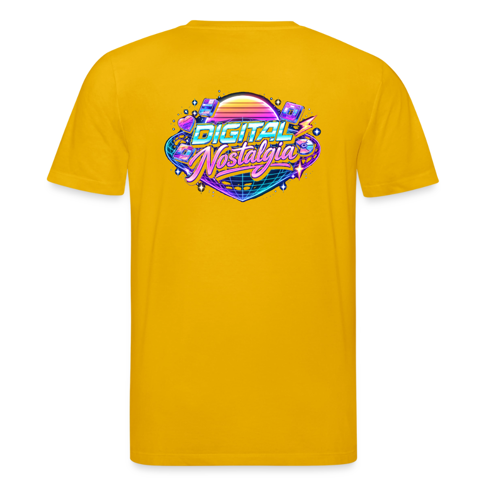 Organic T-Shirt - Retro Future Wave - spectra yellow