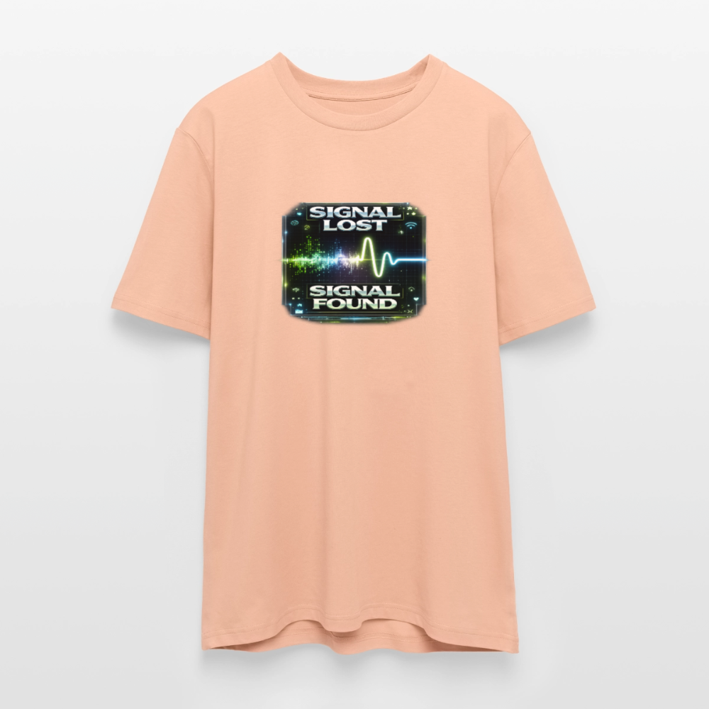 Organic T-Shirt - Signal Restored - peach