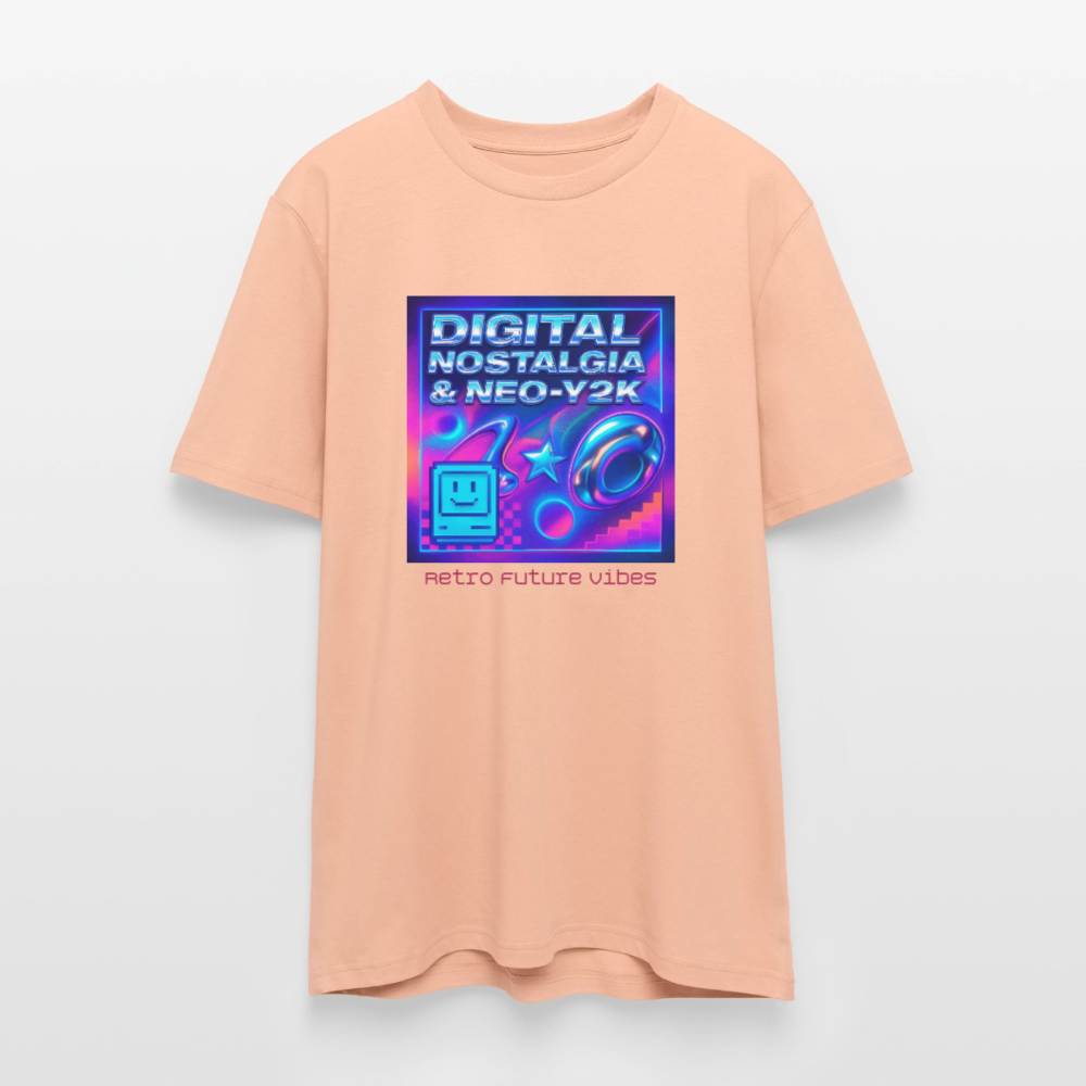 Organic T-Shirt - Digital Nostalgia - peach