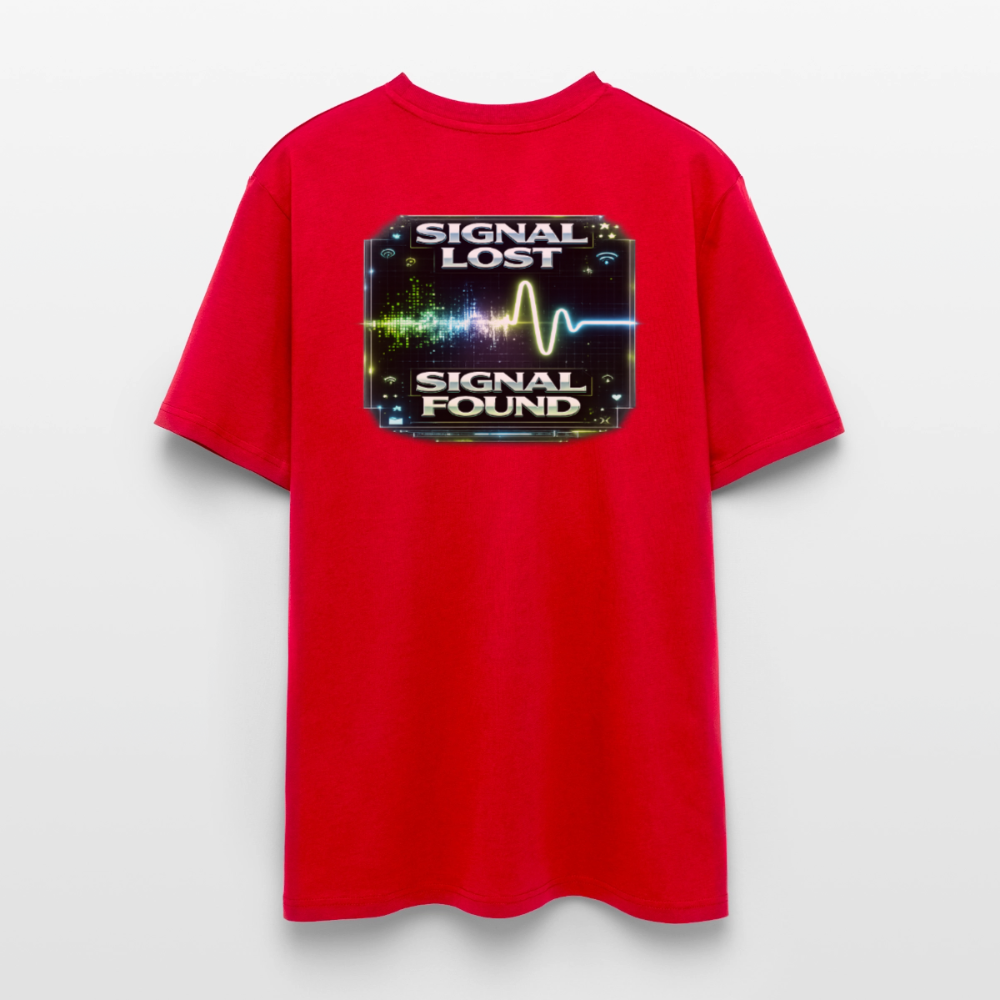 Organic T-Shirt - Signal Restored - red