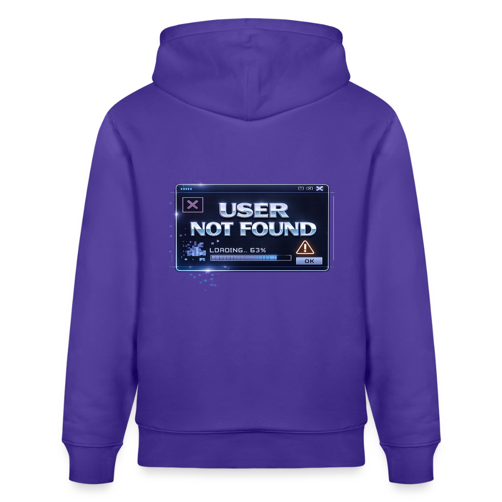 Organic Hoody - User Not Found - purple love 