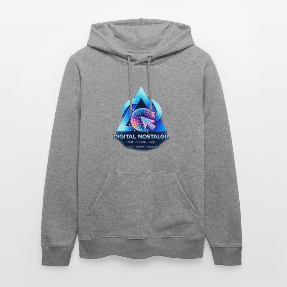 Organic Hoody - Eternal Quantum Era - slub heather grey