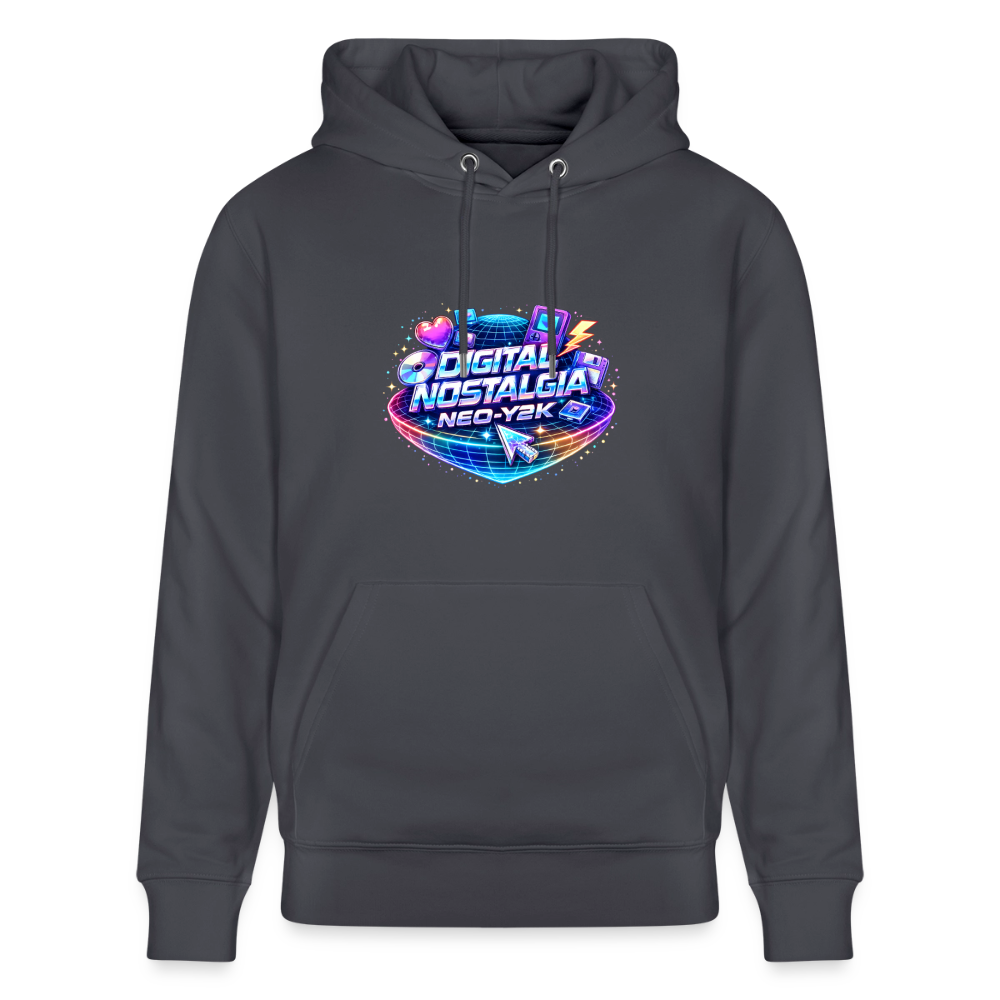 Organic Hoody - Neo Y2K Revival - indigo blue