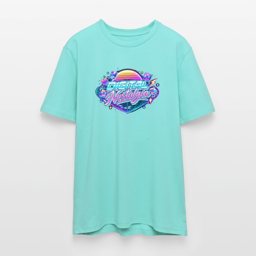 Organic T-Shirt - Retro Future Wave - pool blue