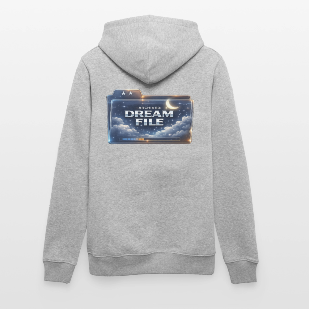 Organic Hoody - Archived Dream File - heather grey