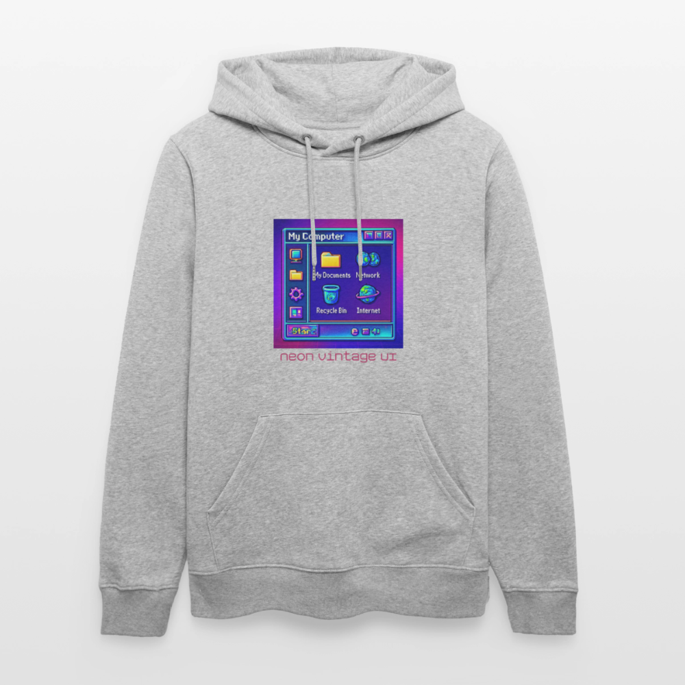 Organic Hoody - Retro Desktop - heather grey