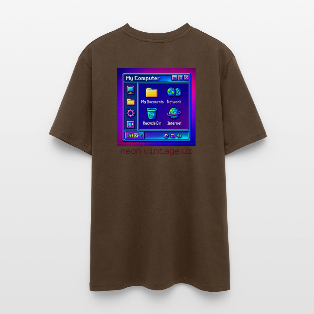Organic T-Shirt - Retro Desktop - mocha