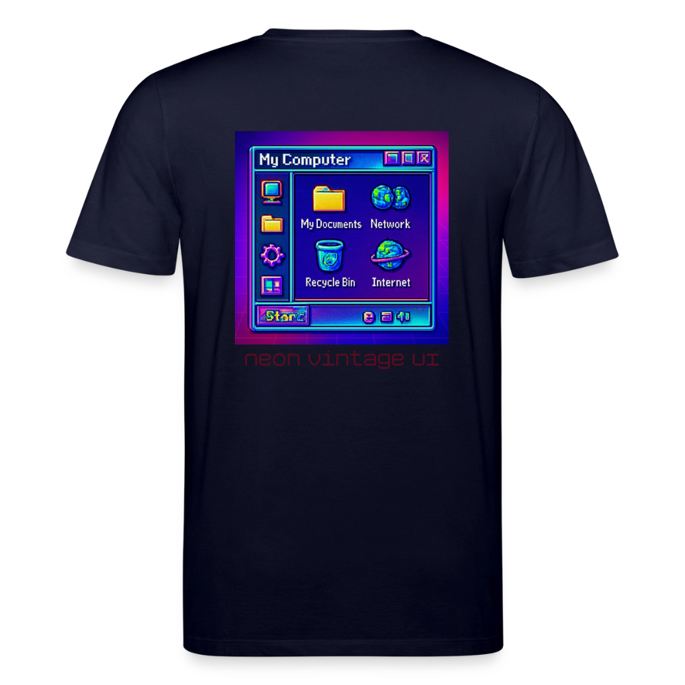 Organic T-Shirt - Retro Desktop - navy