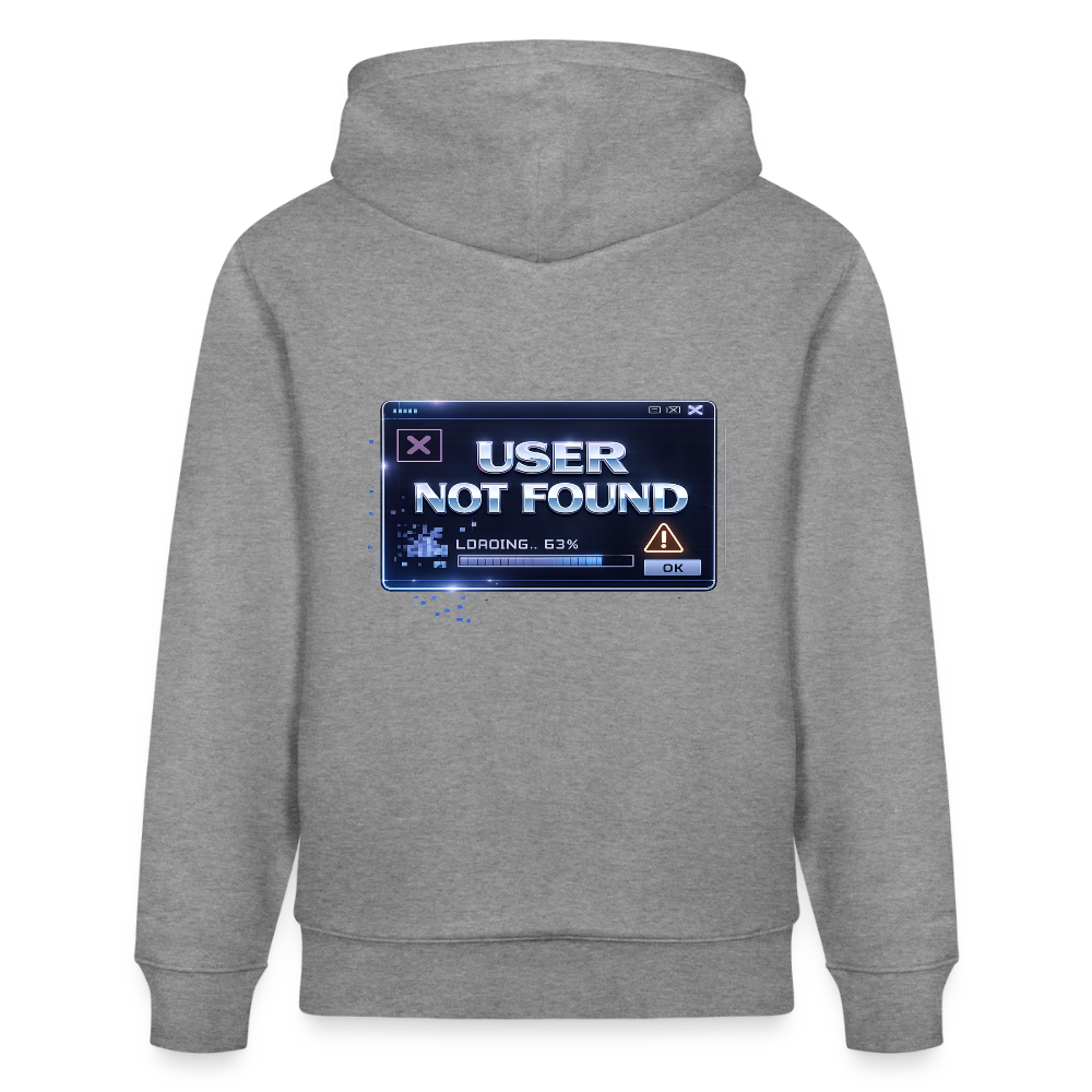 Organic Hoody - User Not Found - slub heather grey