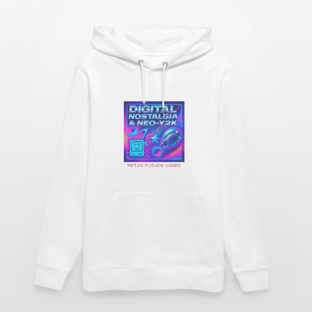 Organic Hoody - Digital Nostalgia - white
