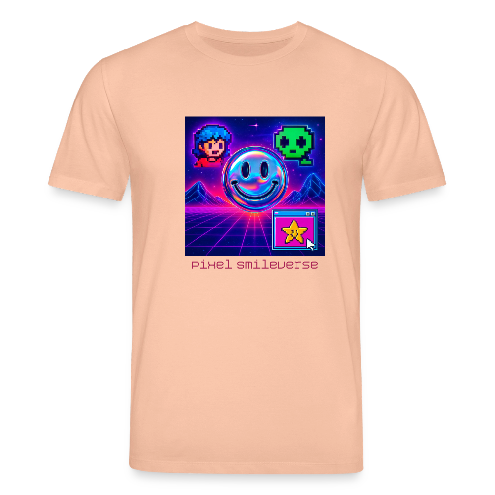 Organic T-Shirt - Retro Arcade Dream - peach