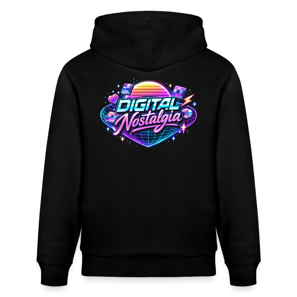Organic Hoody - Retro Future Wave - black