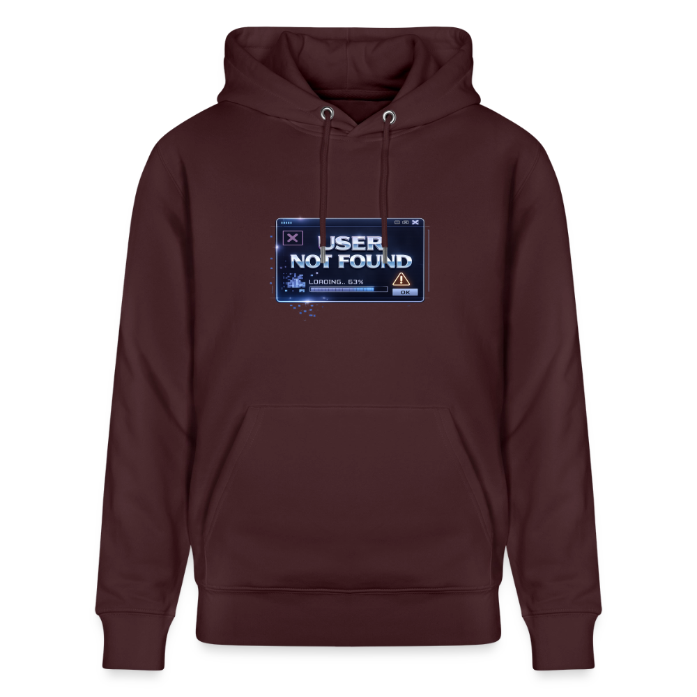 Organic Hoody - User Not Found - maroon