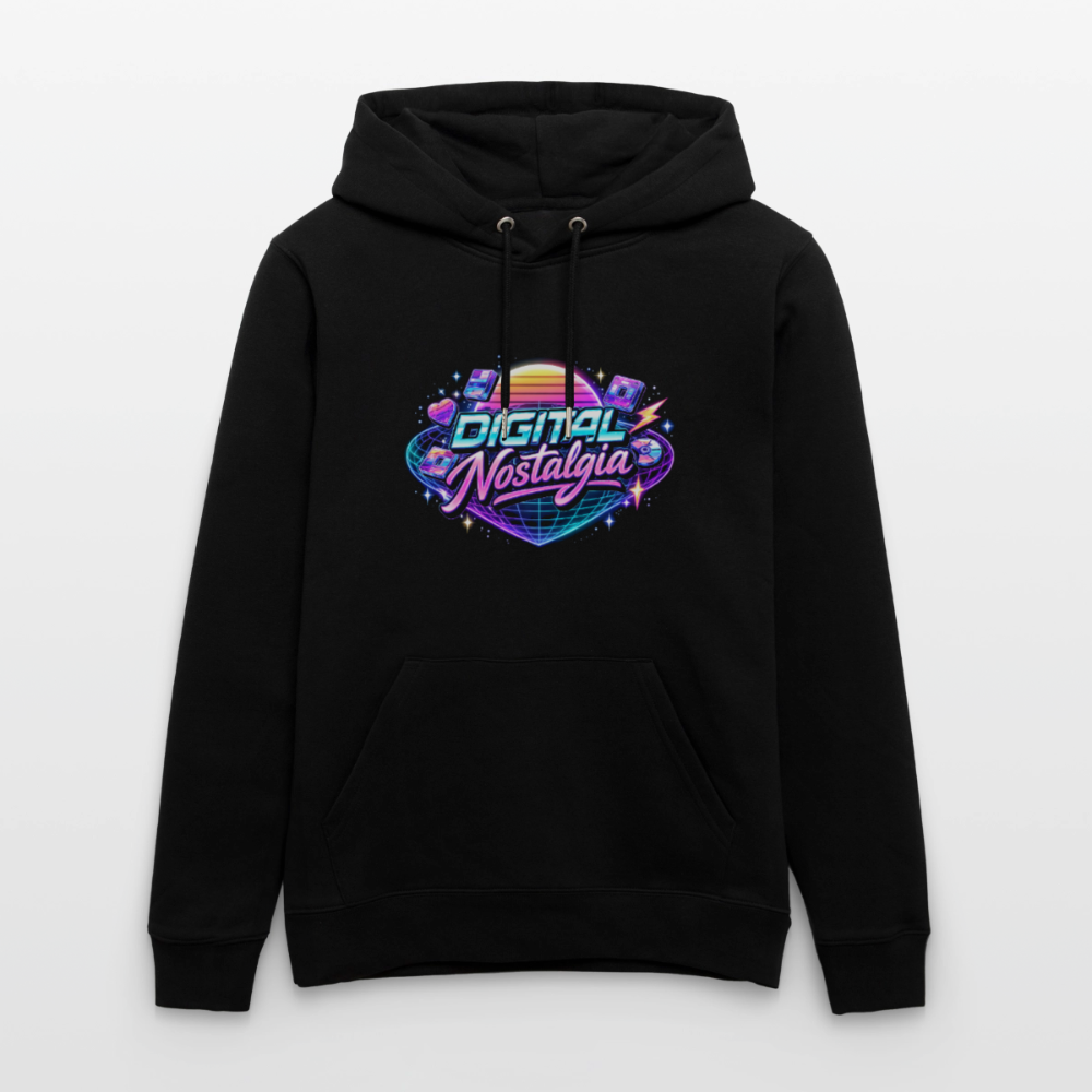 Organic Hoody - Retro Future Wave - black
