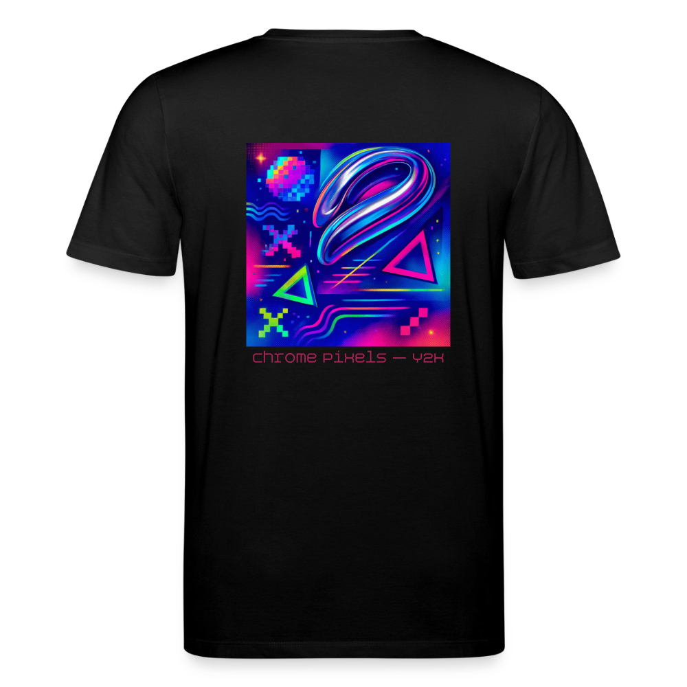 Organic T-Shirt - Neon Geometrics - black