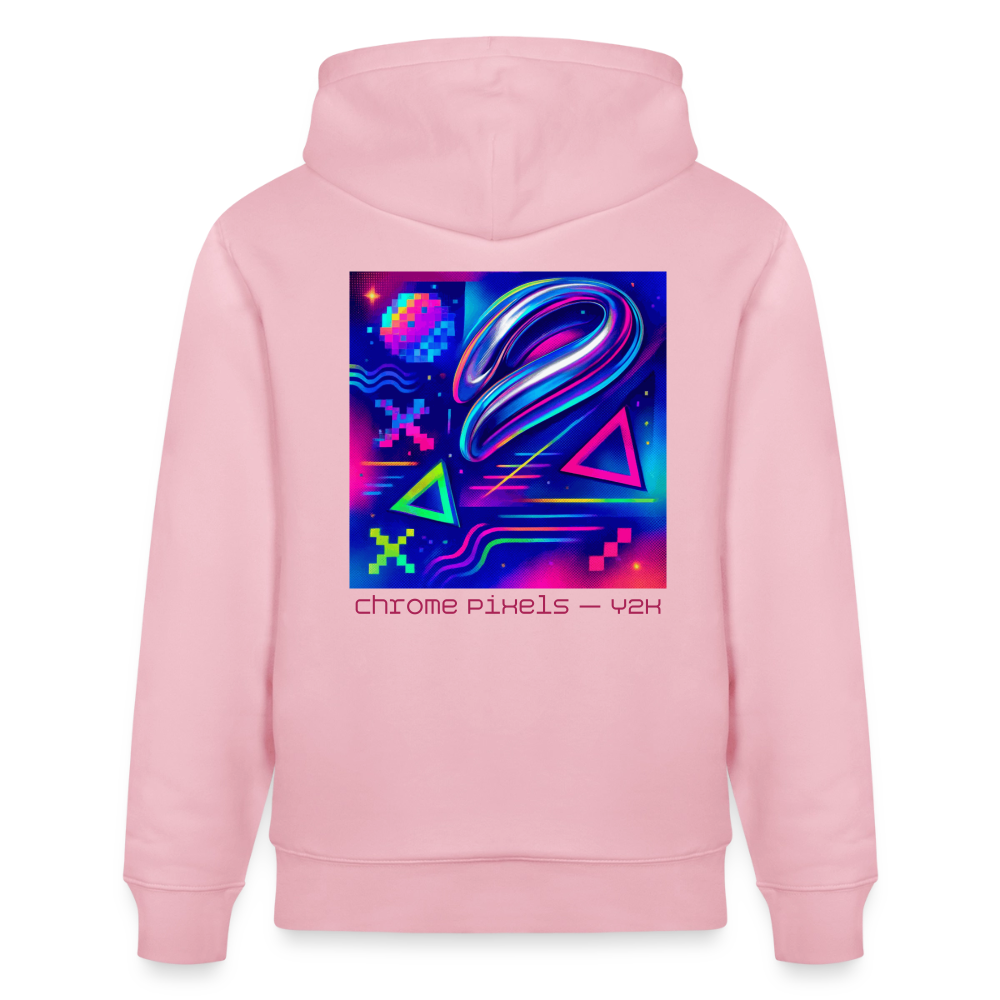 Organic Hoody - Neon Geometrics - cotton pink