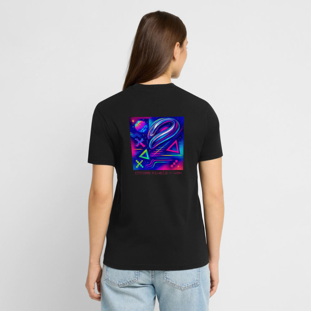 Organic T-Shirt - Neon Geometrics - black