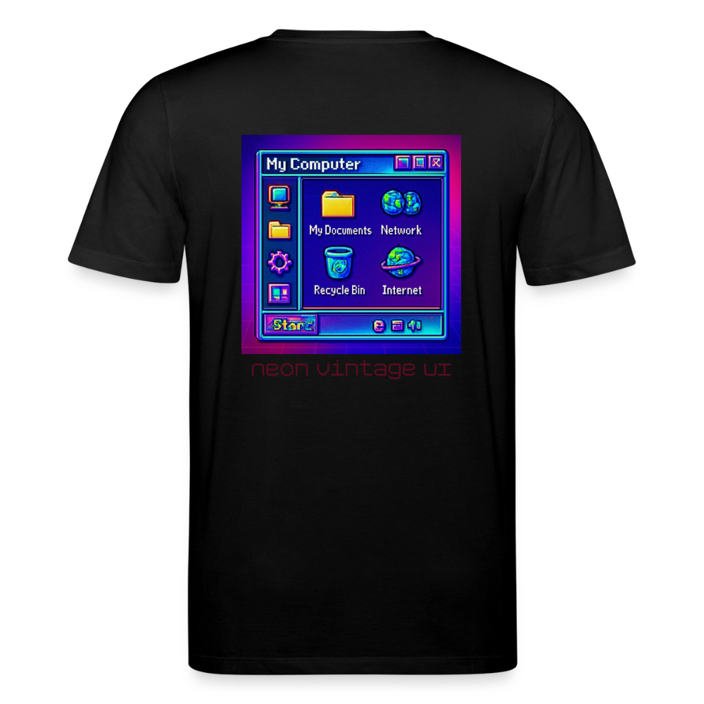 Organic T-Shirt - Retro Desktop - black