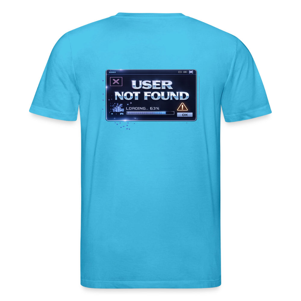 Organic T-Shirt - User Not Found - aqua blue