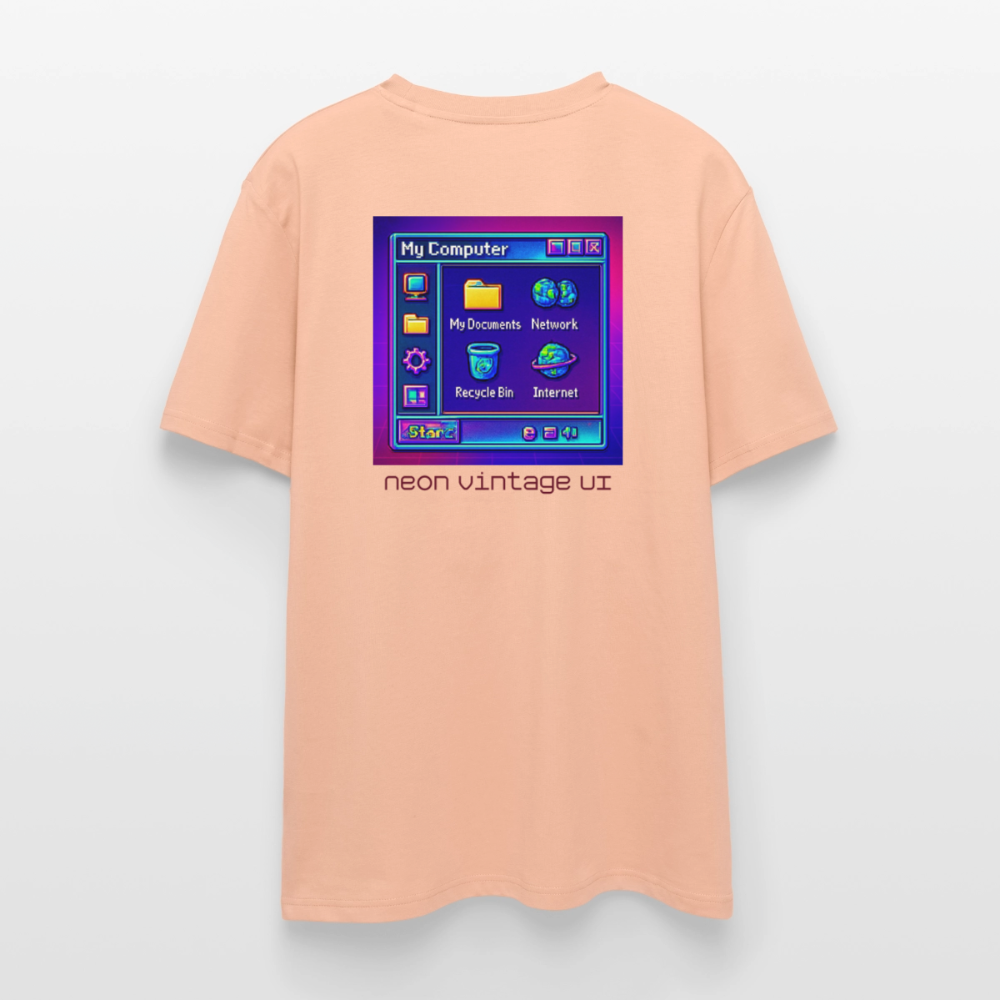 Organic T-Shirt - Retro Desktop - peach