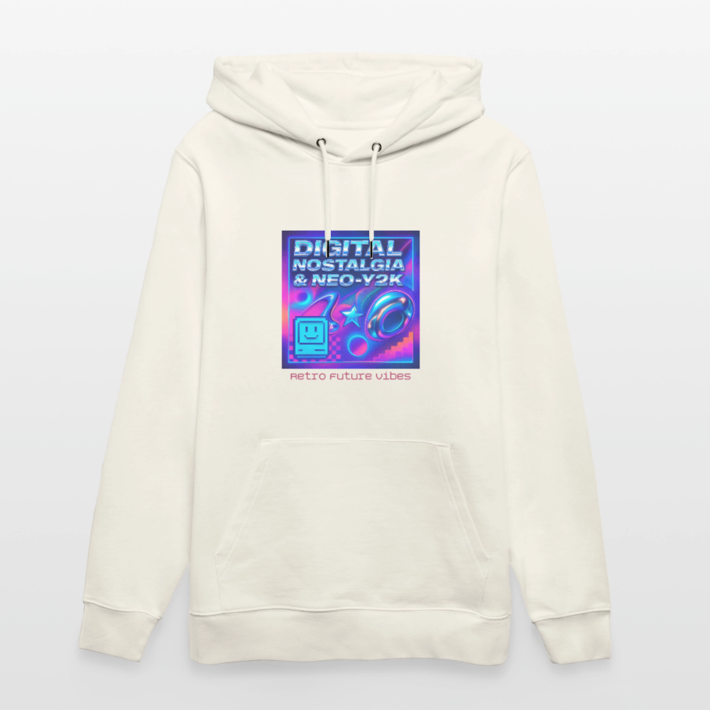 Organic Hoody - Digital Nostalgia - natural white