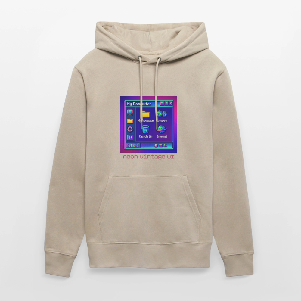 Organic Hoody - Retro Desktop - beige