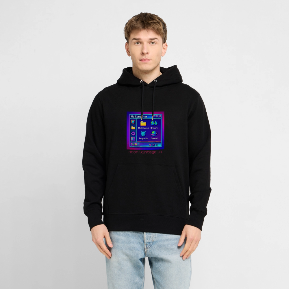 Organic Hoody - Retro Desktop - black