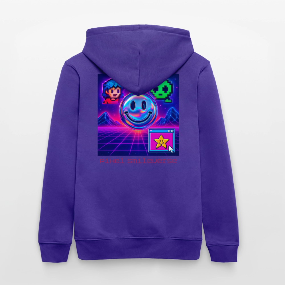 Organic Hoody - Retro Arcade Dream - purple love 