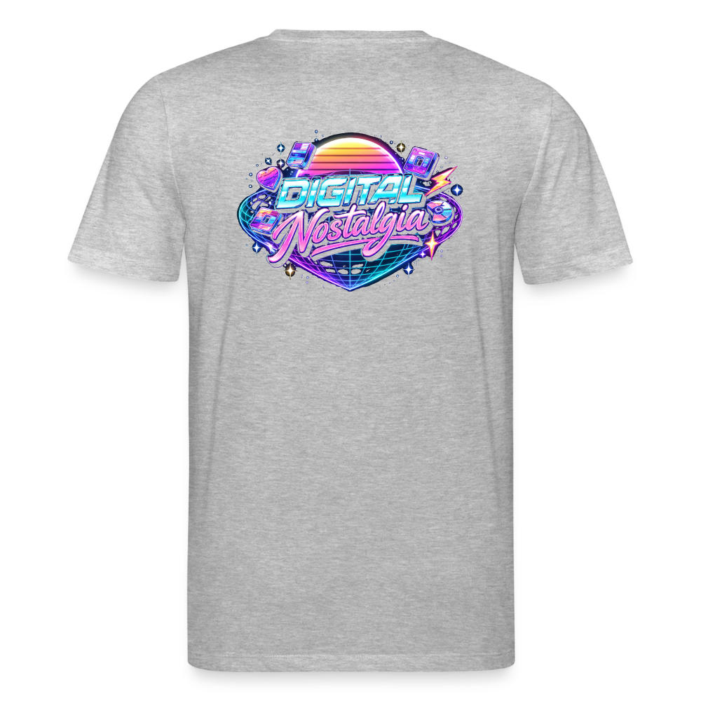 Organic T-Shirt - Retro Future Wave - heather grey
