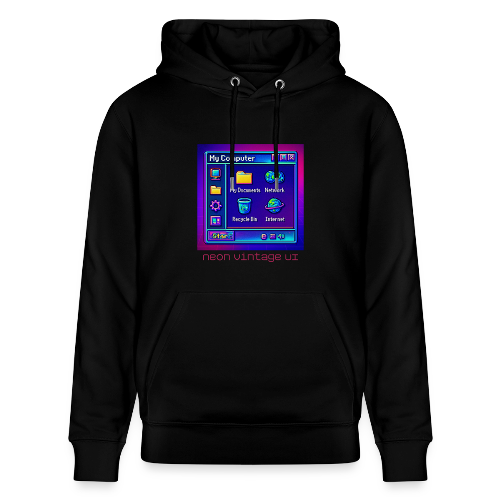 Organic Hoody - Retro Desktop - black