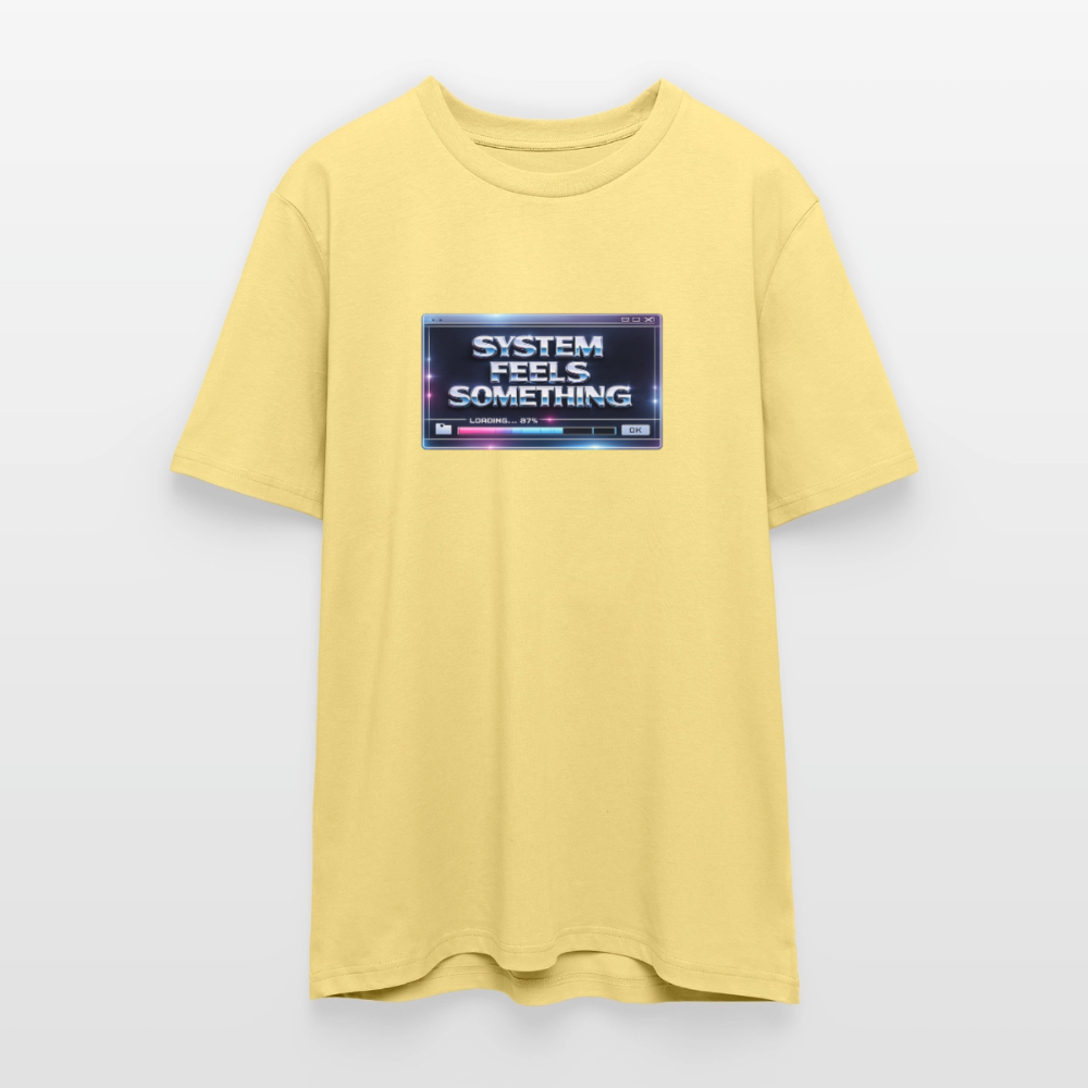 Organic T-Shirt - Sentience Loading Now - viva yellow 