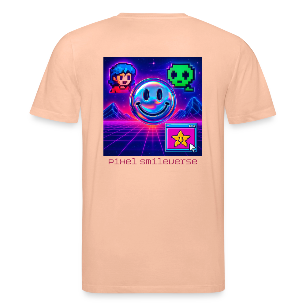 Organic T-Shirt - Retro Arcade Dream - peach